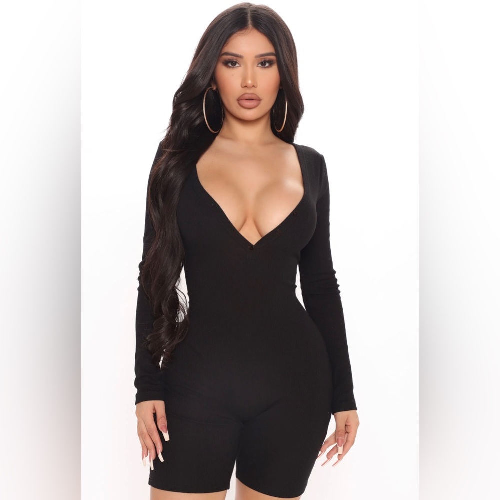 Fashion Nova | Sloane Long Sleeve Romper | Size 2x